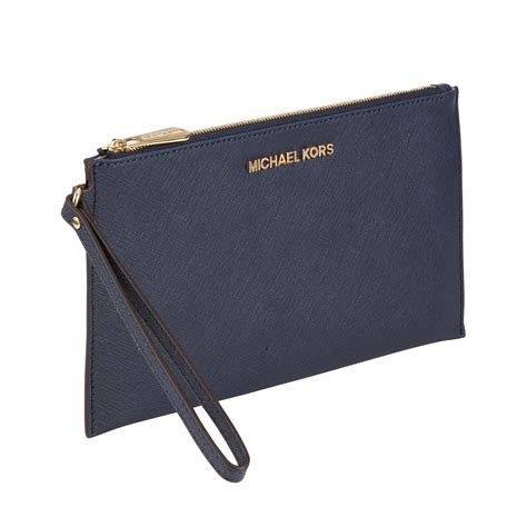 michael kors clutch business tasche bag navy blau|michael kors luxury clutch.